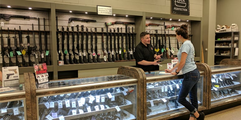 buying a gun at an FFL Maxon Shooter's Supplies